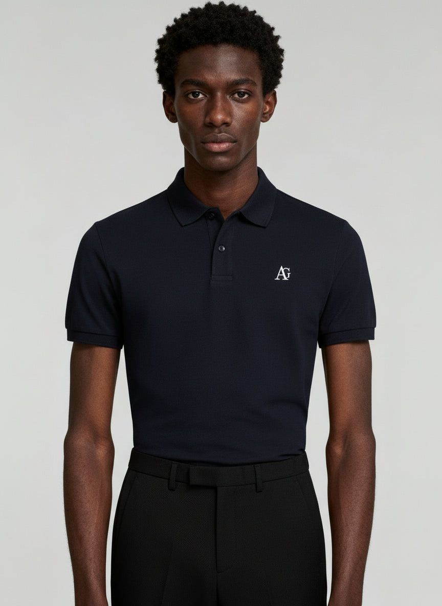 AG Navy Blue Mens Polo